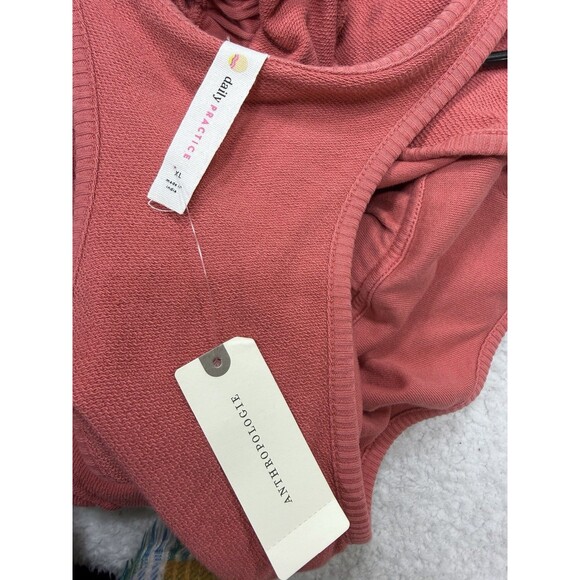 Anthropologie Daily Practice Jumpsuit Pink Cloud Rest Cotton Vacay Size XL NWT - Picture 13 of 13
